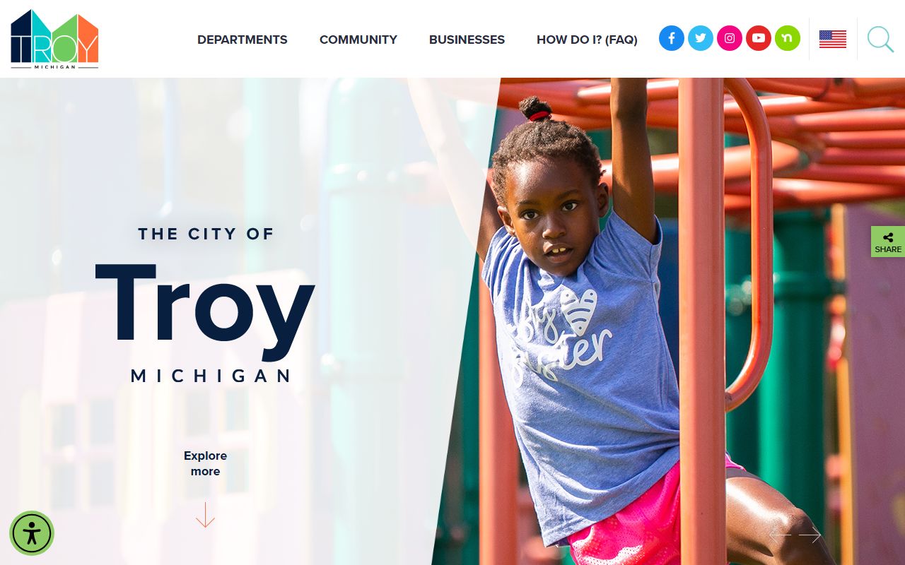 City of Troy website showing felony records and criminal case resources