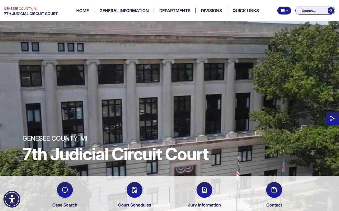 7th Circuit Court website for Genesee County felony records