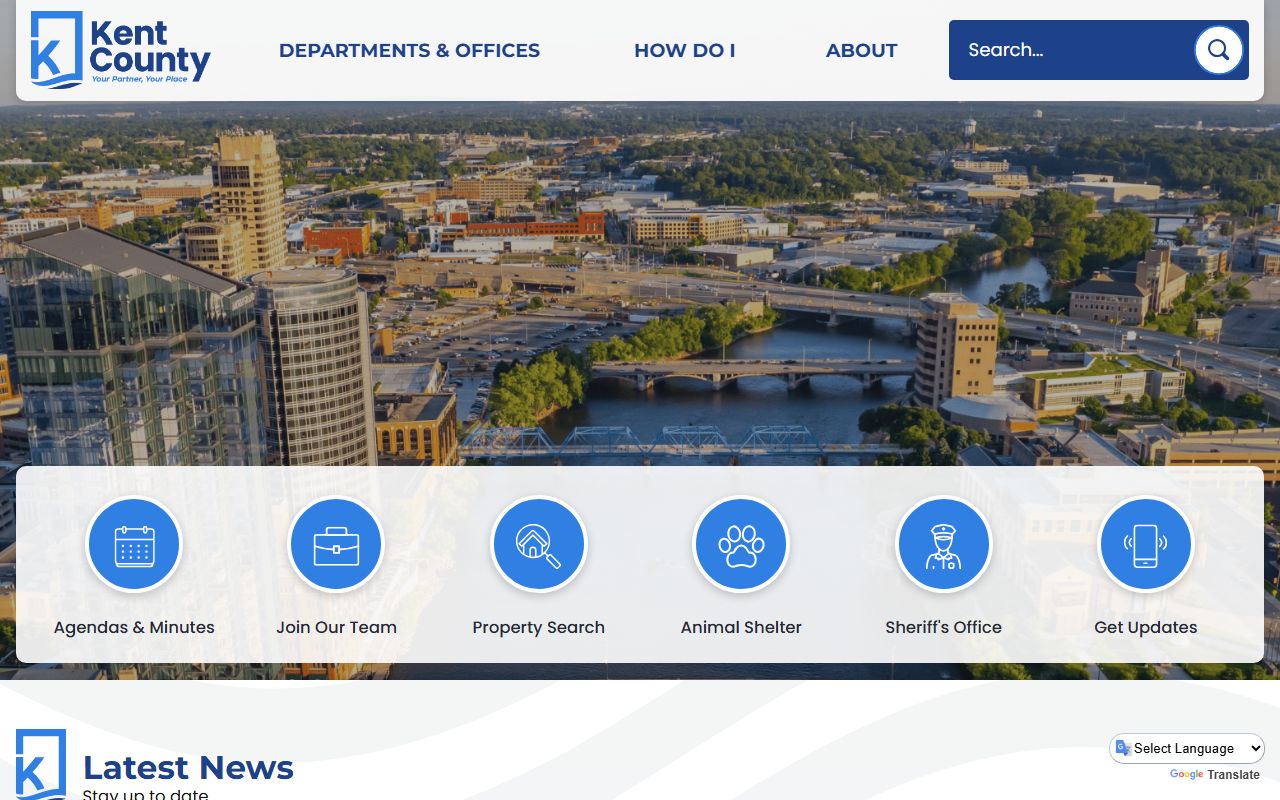 Kent County Michigan official website for felony records access